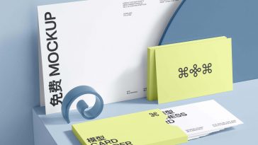 Paper Business Card Mockup PSD