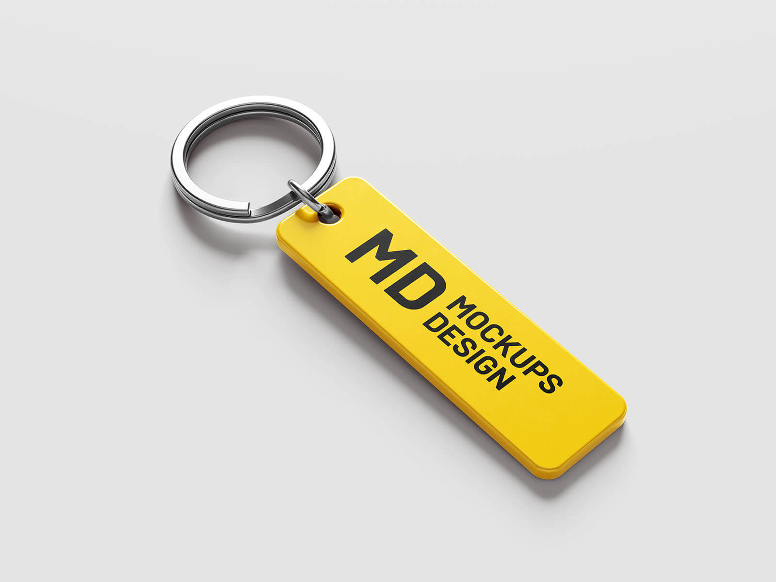 Free Rectangle Keychain Mockup