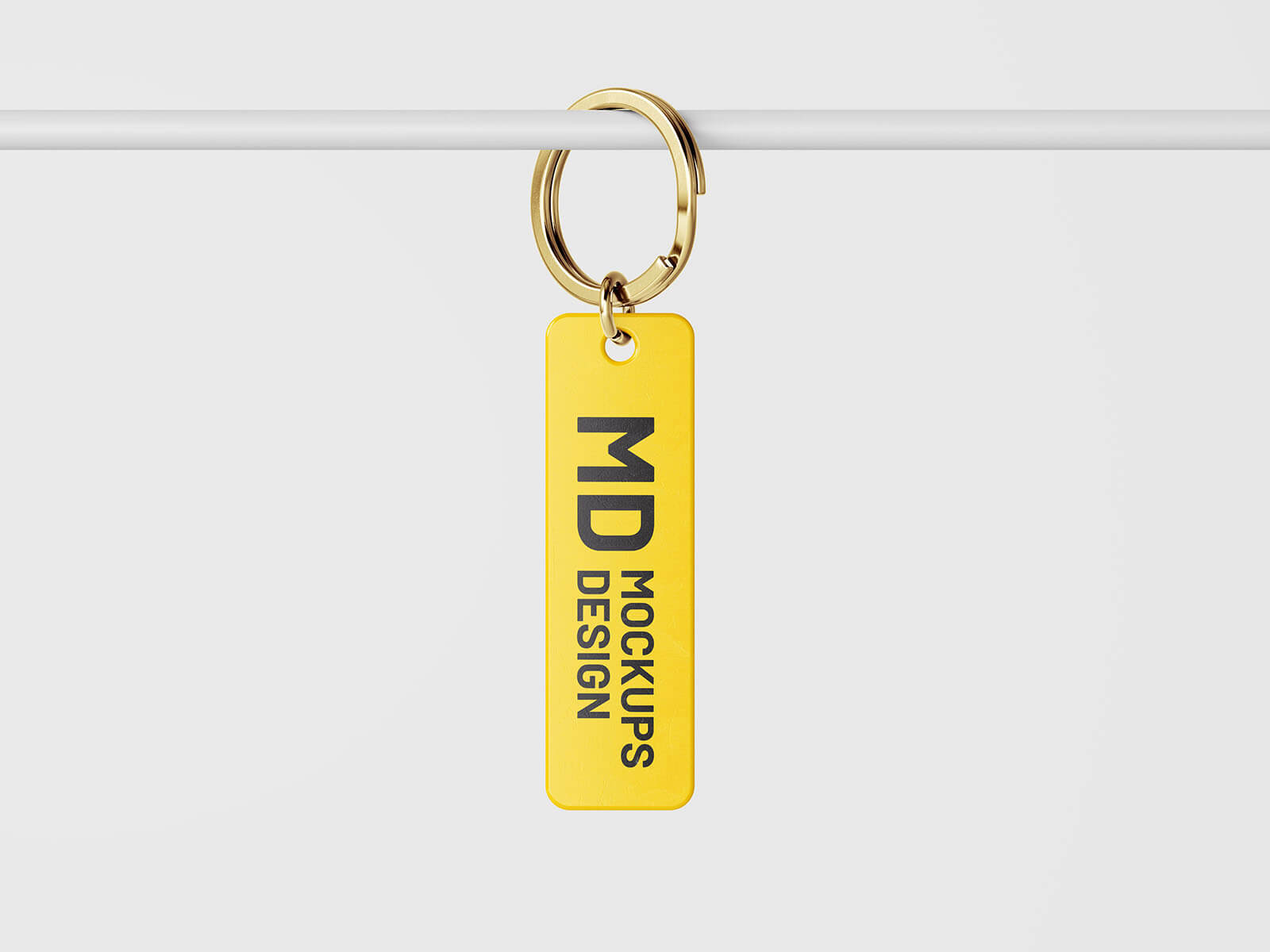 Free Rectangle Keychain Mockup