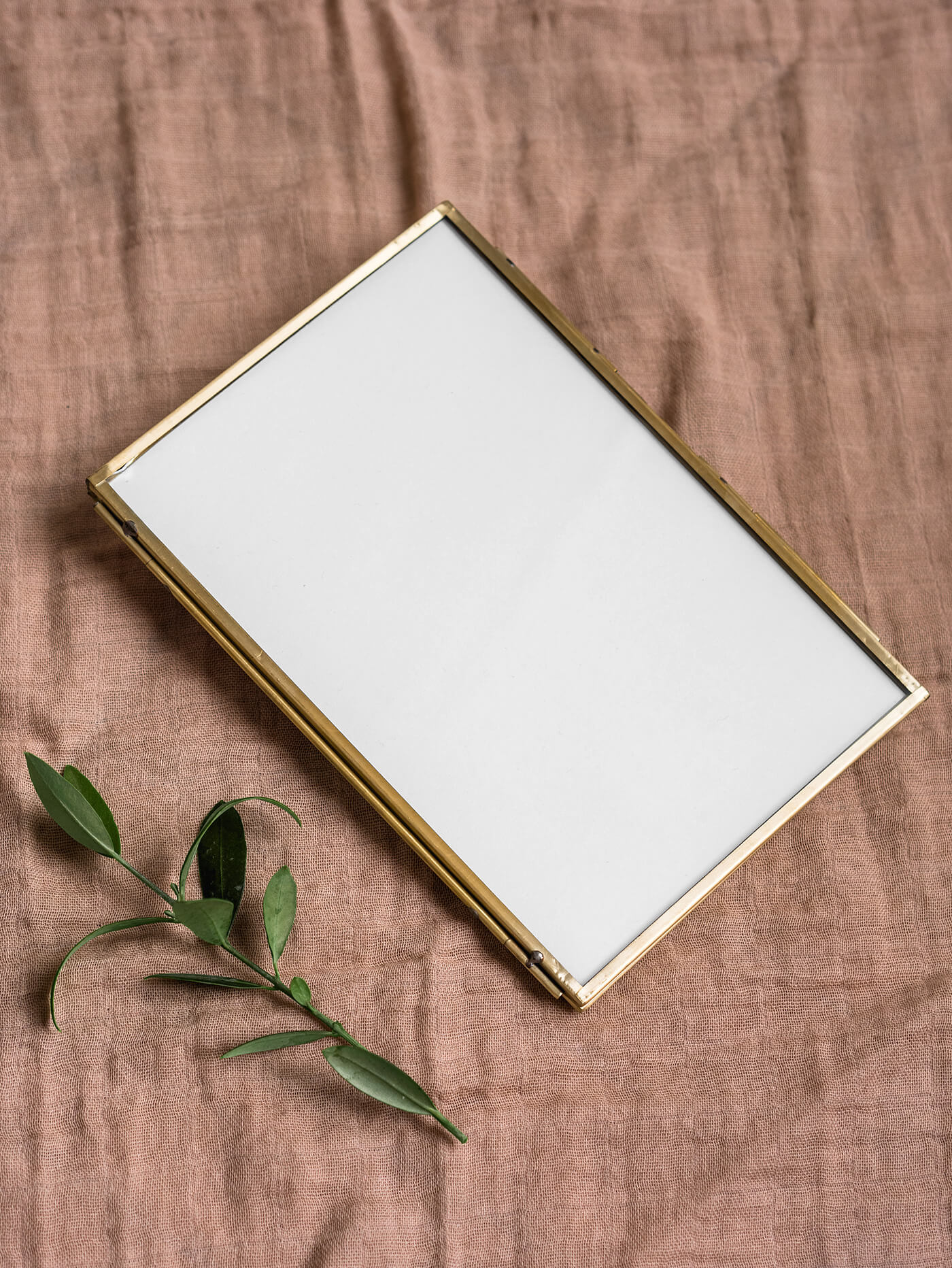 Free Small Golden Frame Mockup