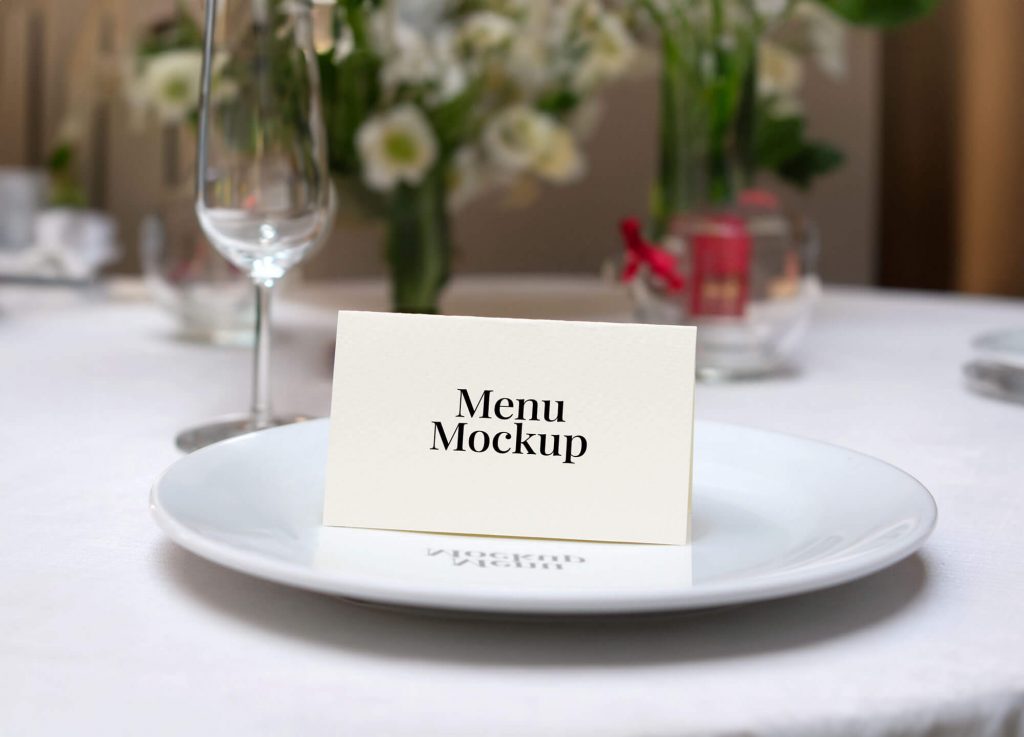 Free Table Menu Card Mockup PSD - PsFiles