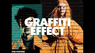 Wall Graffiti Poster Photo Effect