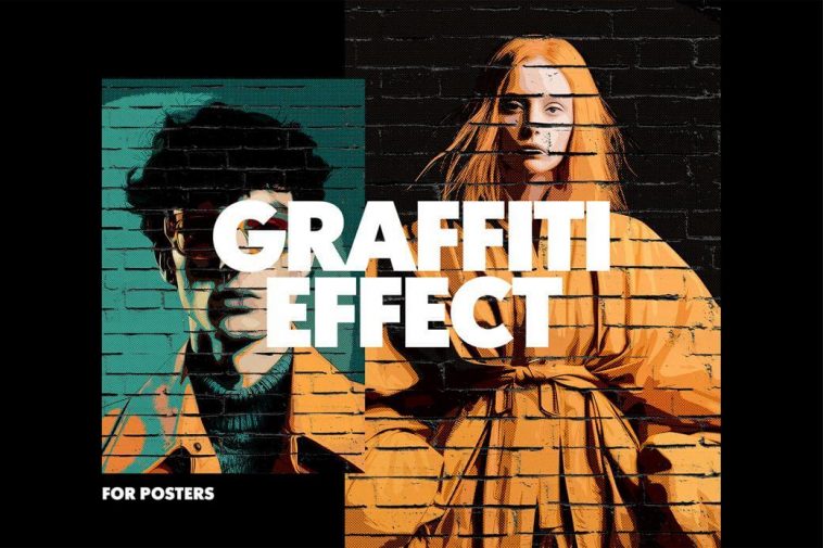 Wall Graffiti Poster Photo Effect