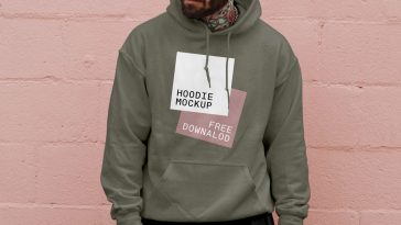 Front View of Male Hoodie Mockup