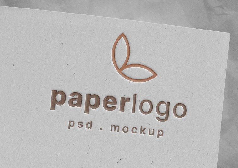 Free Paper Logo Mockup