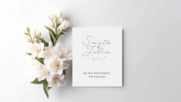 Wedding Invitation Card Mockup
