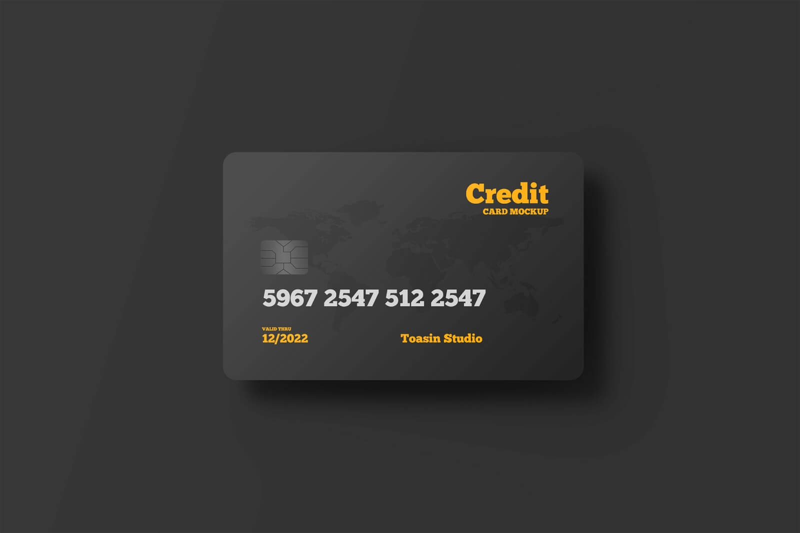 4 Free Dark Credit Bank Card Mockup PSD Files
