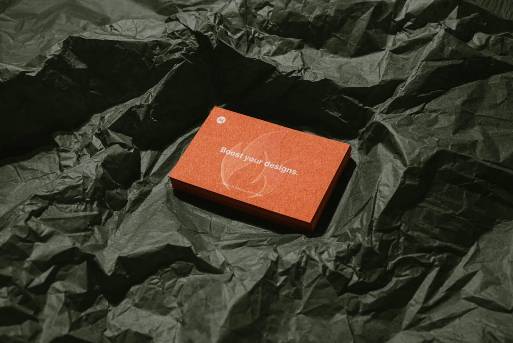 Business Card with Silk Paper Mockup Vol. 1
