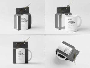 5 Mug Holder Mockups in Varied Views