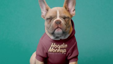 Free Dog Hoodie Mockup