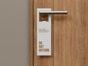 Free Door Hanger Mockup PSD