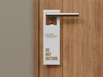 Free Door Hanger Mockup PSD