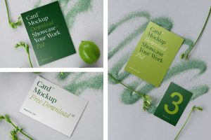Free Cards Set PSD Mockups