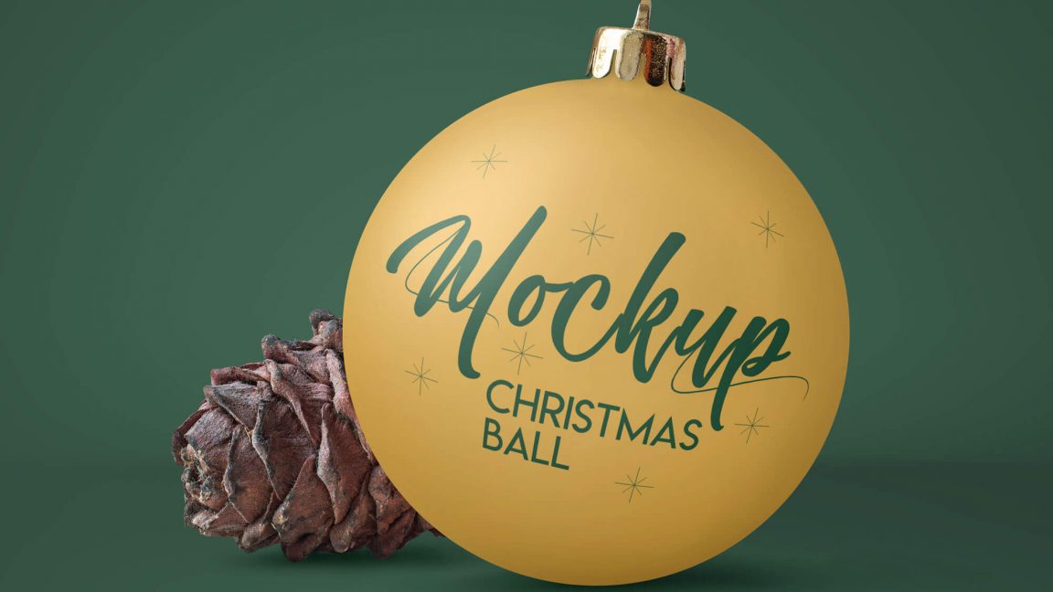 Free Christmas Ball Mockup PSD - PsFiles