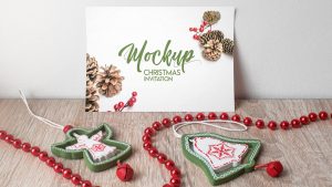 Free Christmas Invitation Mockup