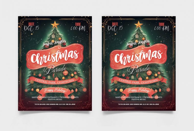 Free Christmas Parade Flyer PSD Template