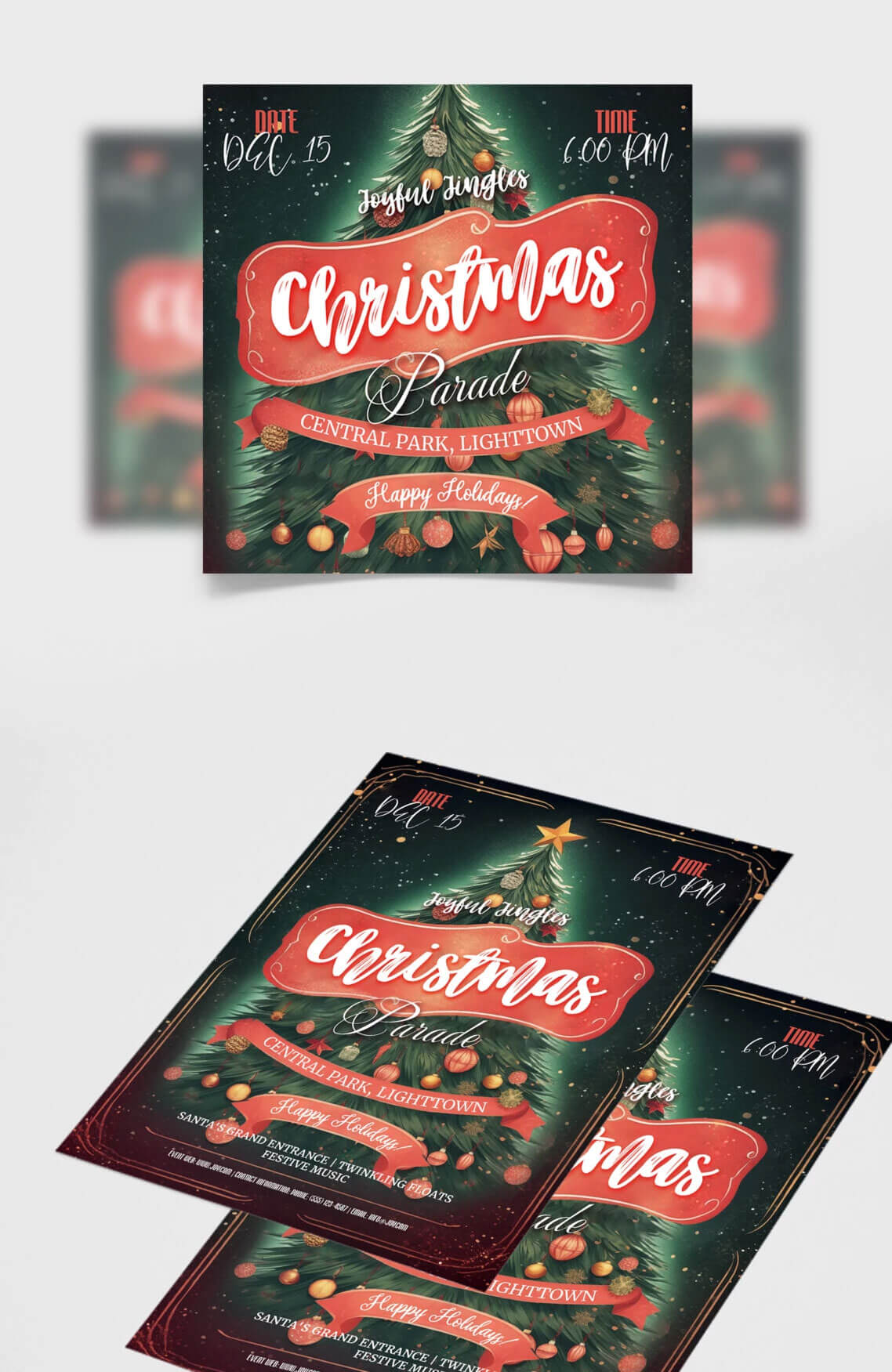 Free Christmas Parade Flyer PSD Template