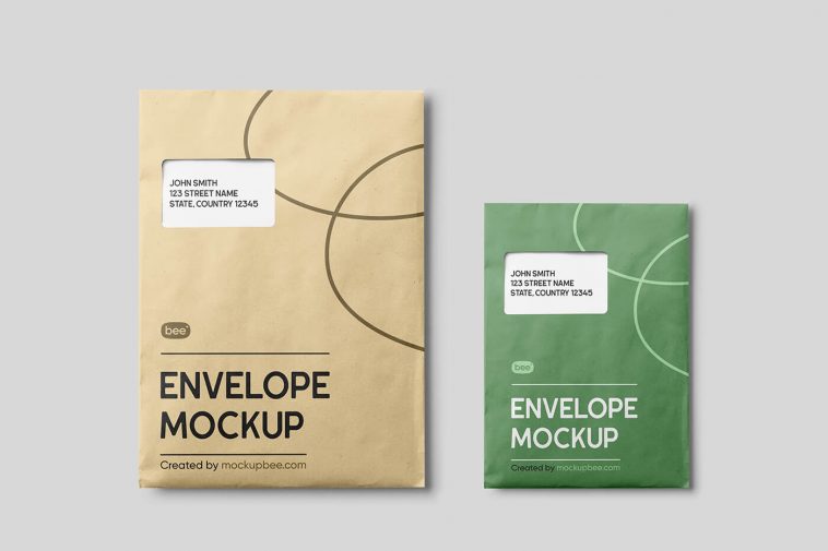 Free Corporate Envelope Mockup