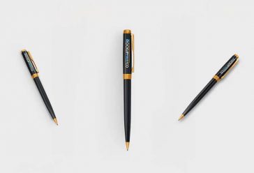 3 Free Glossy Souvenir Ball Pen Mockup PSD Set