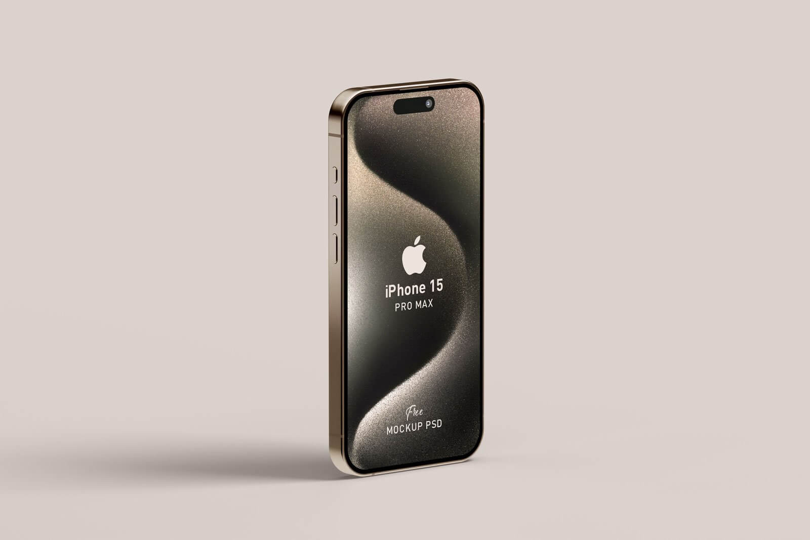 Free Standing Apple iPhone 15 Pro Max Mockup PSD - PsFiles