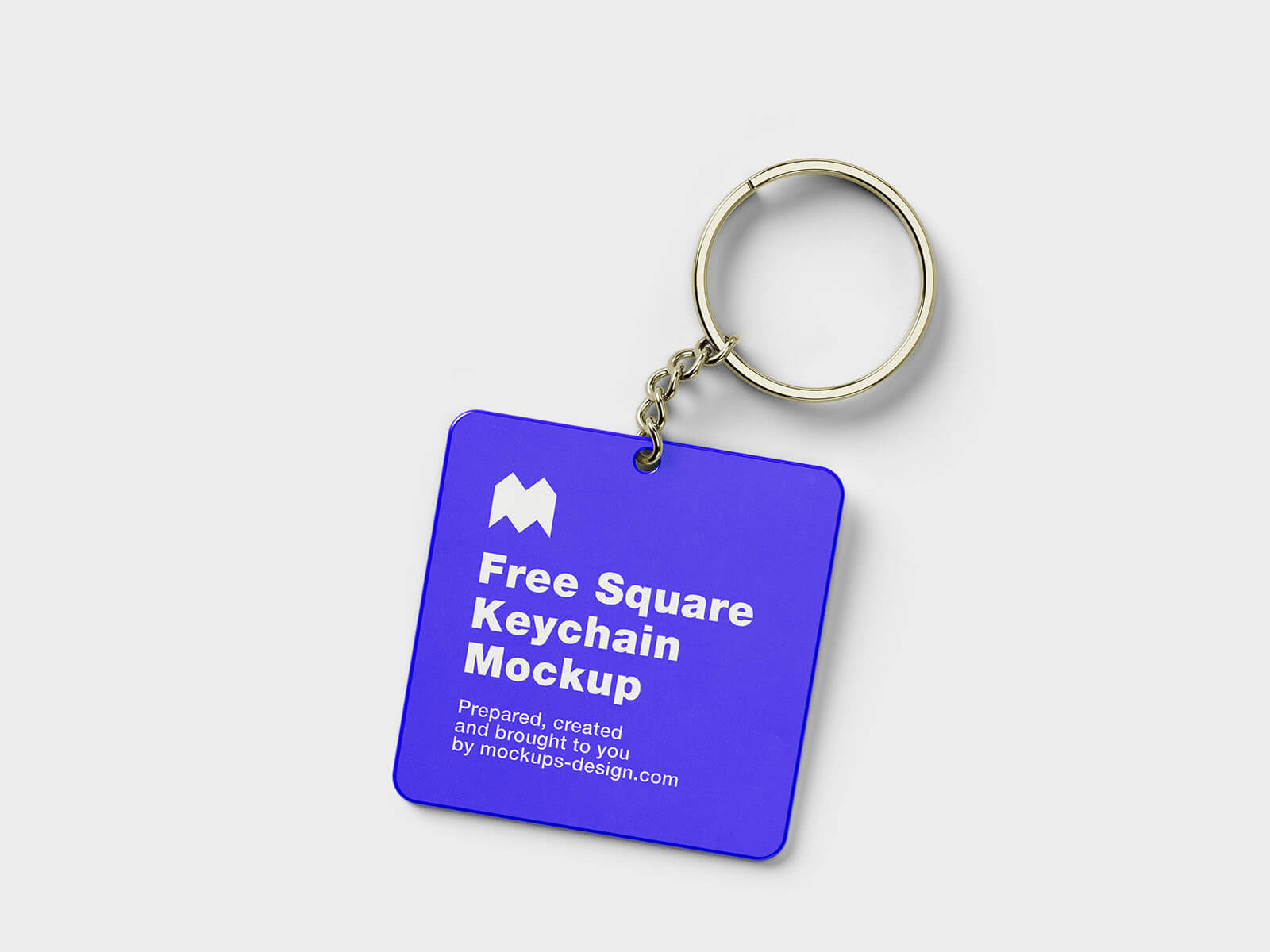 Square Key Chain Mockup