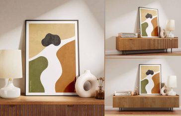 Poster On Dresser Mockup