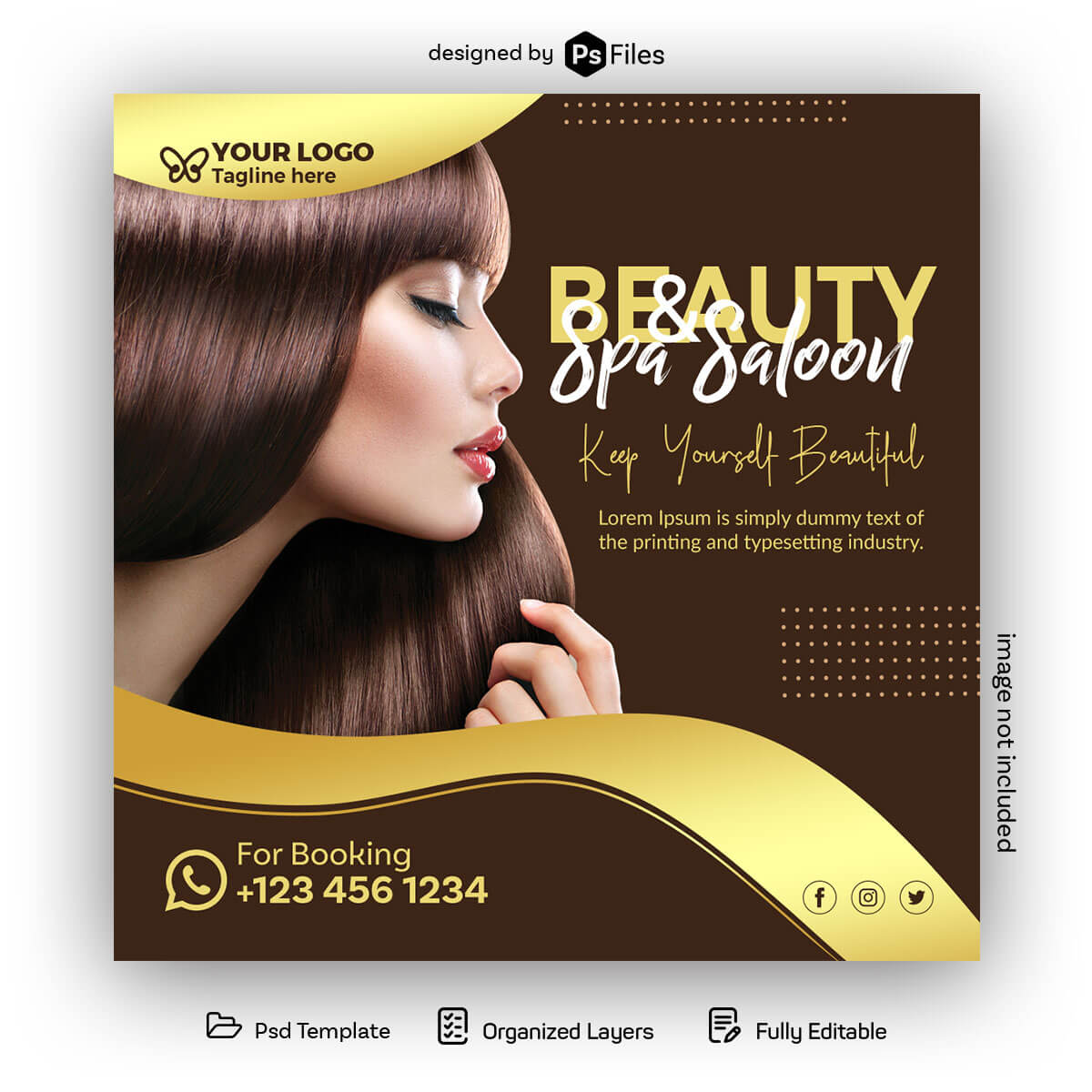 Free Beauty Spa Salon Instagram Post Design PSD Template