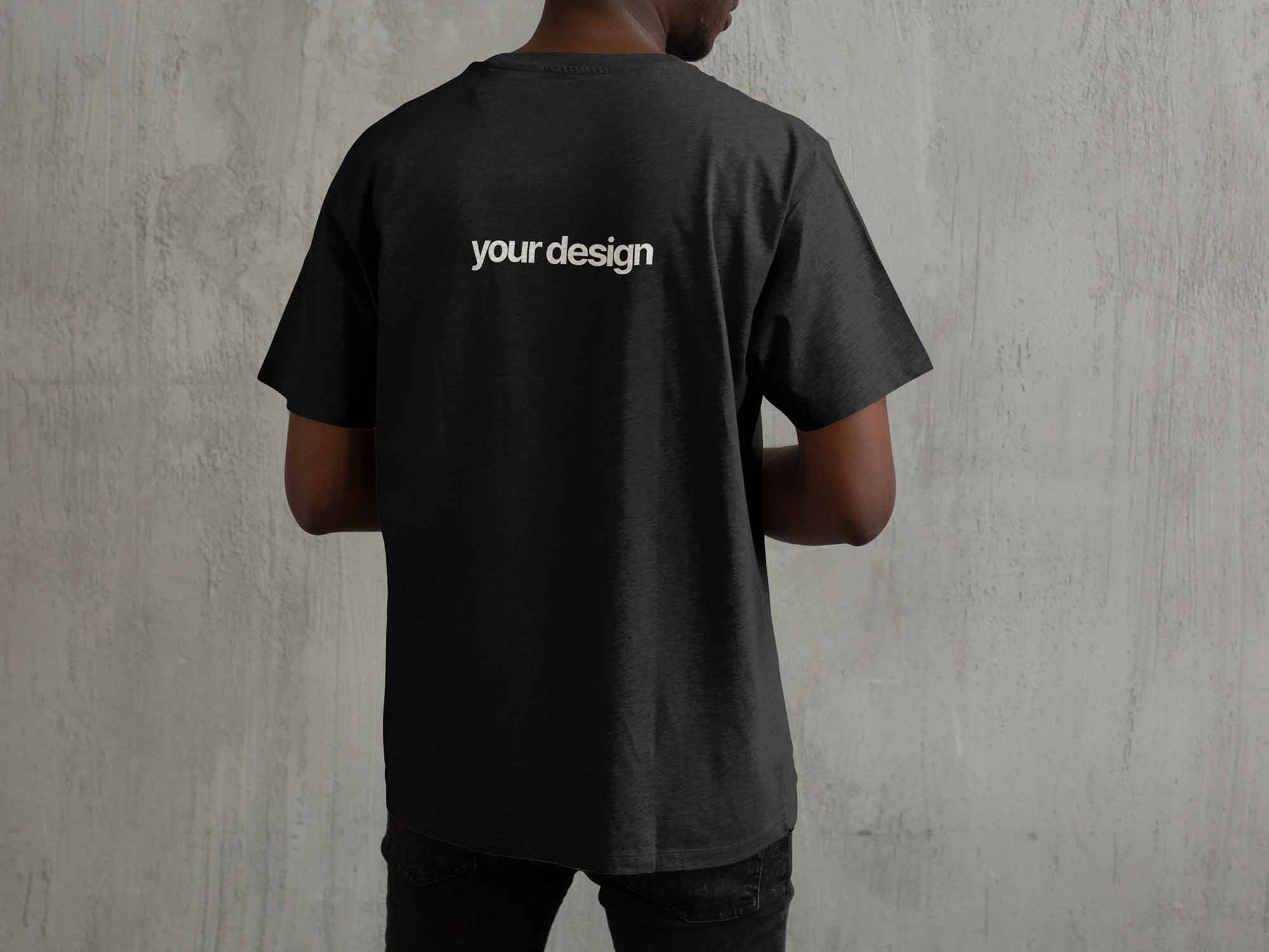 T Shirt Back Mockup