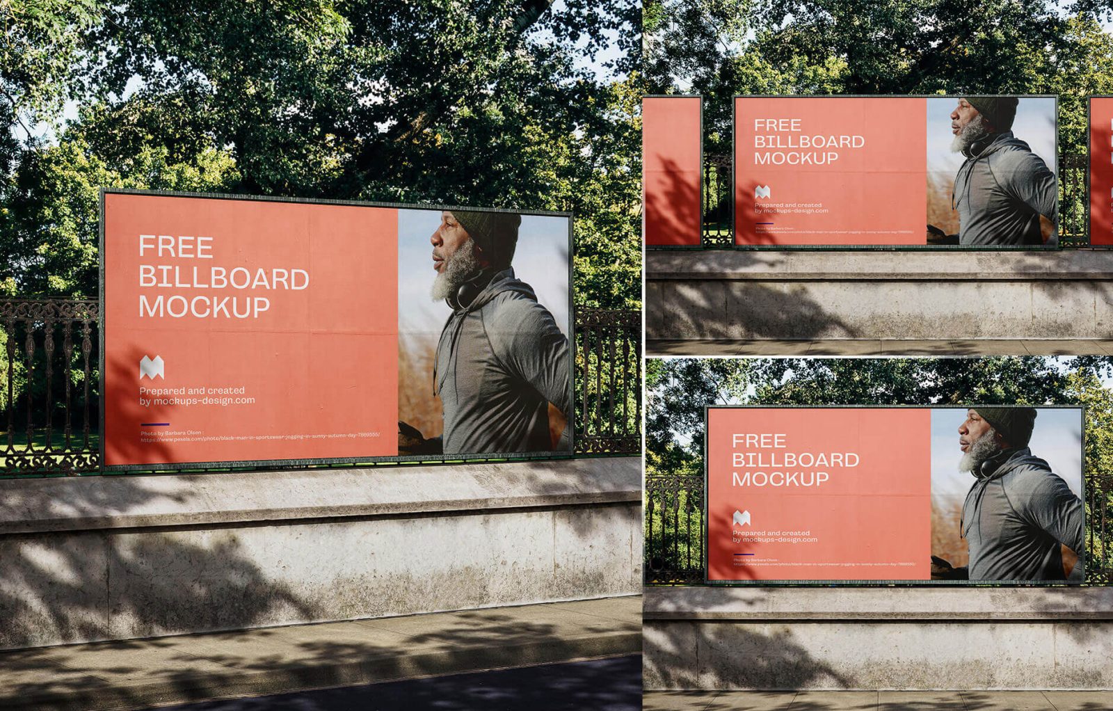 Billboard On The Fence Mockup