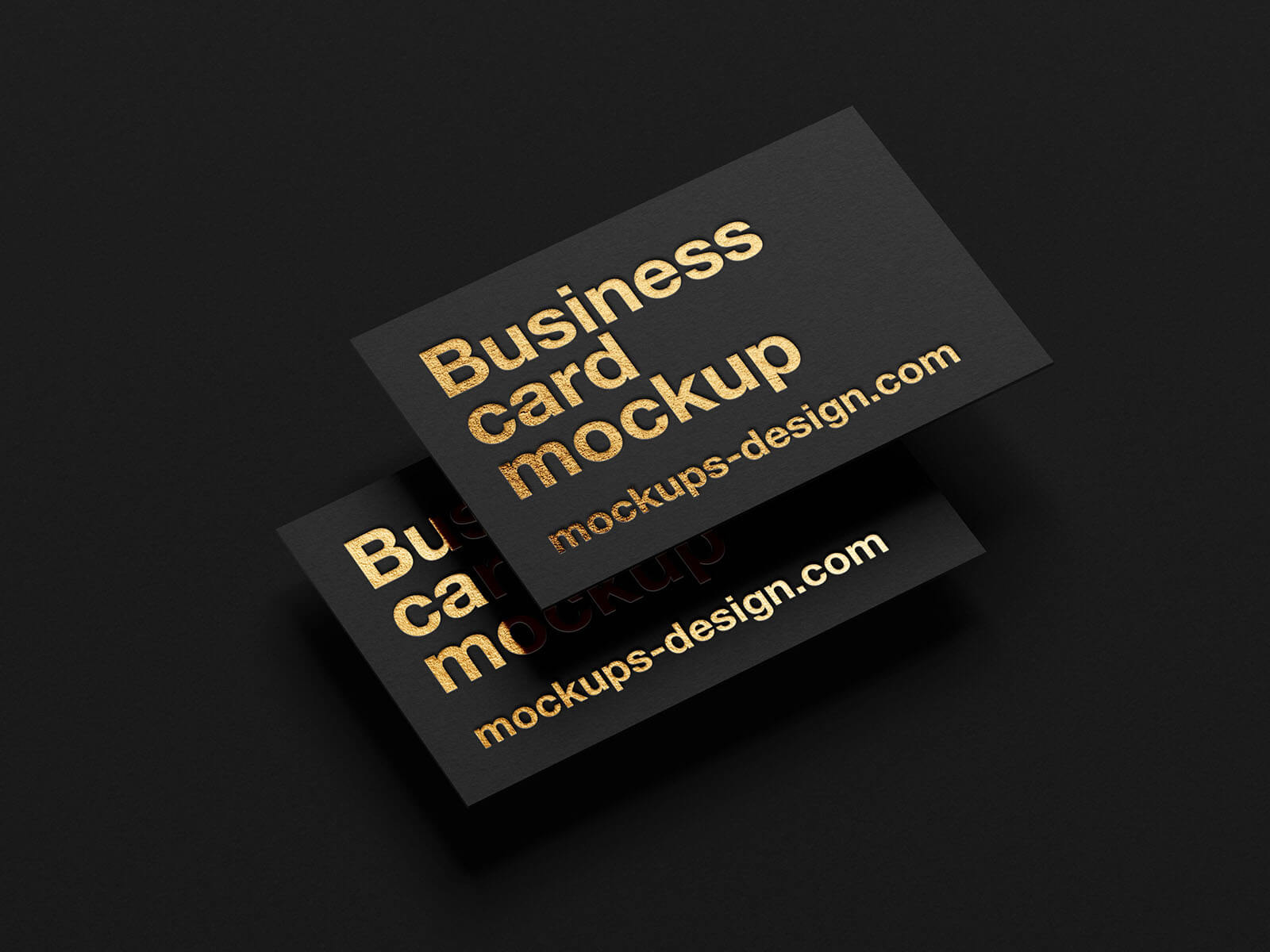 Business Cards With Metallic Foil Mockup