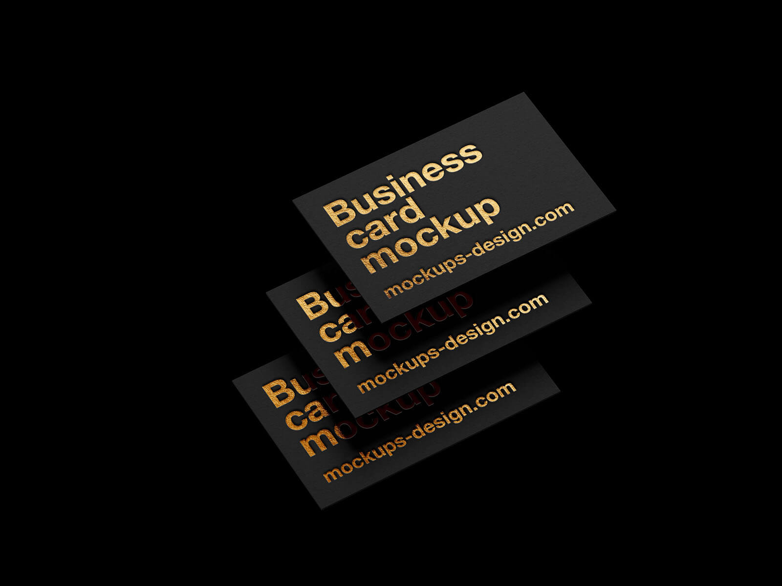 Business Cards With Metallic Foil Mockup