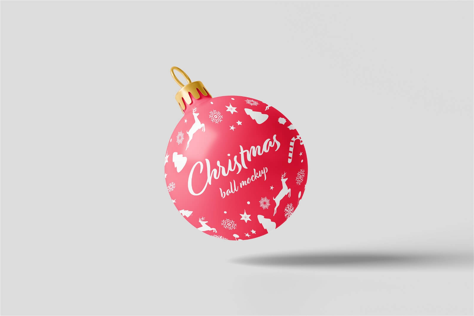 Free Christmas Decoration Bauble Mockup PSD Set