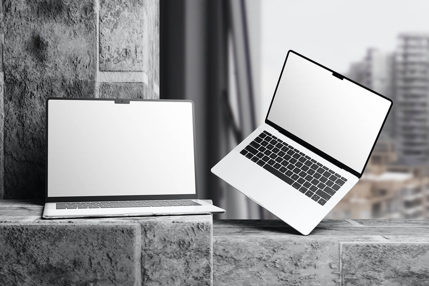 Free Double MacBook Mockups