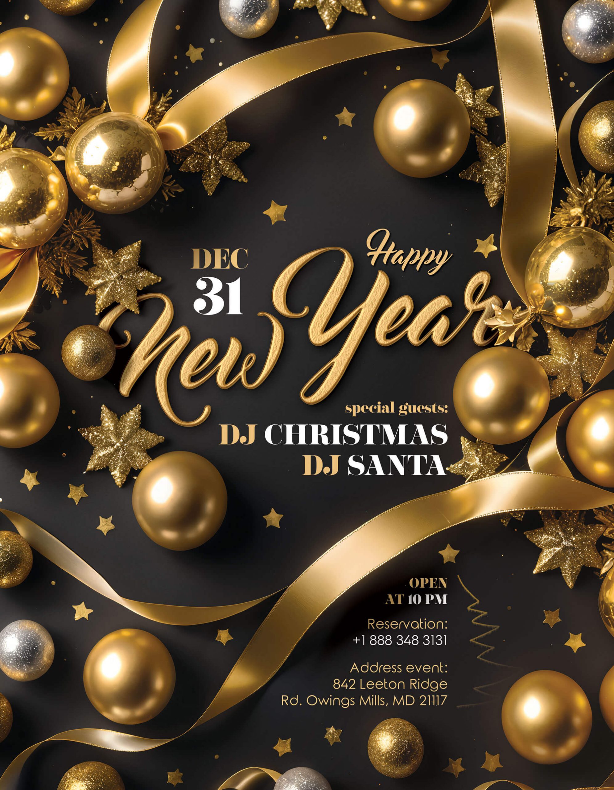 Free Happy New Year Flyer PSD Template