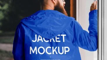 Free Jacket Back View Mockup