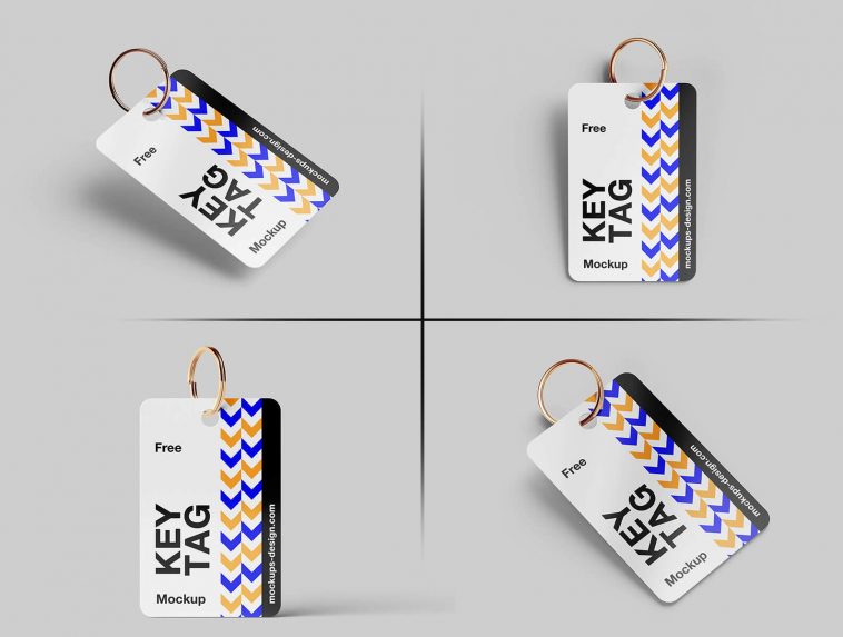 Free Key Tag Mockup