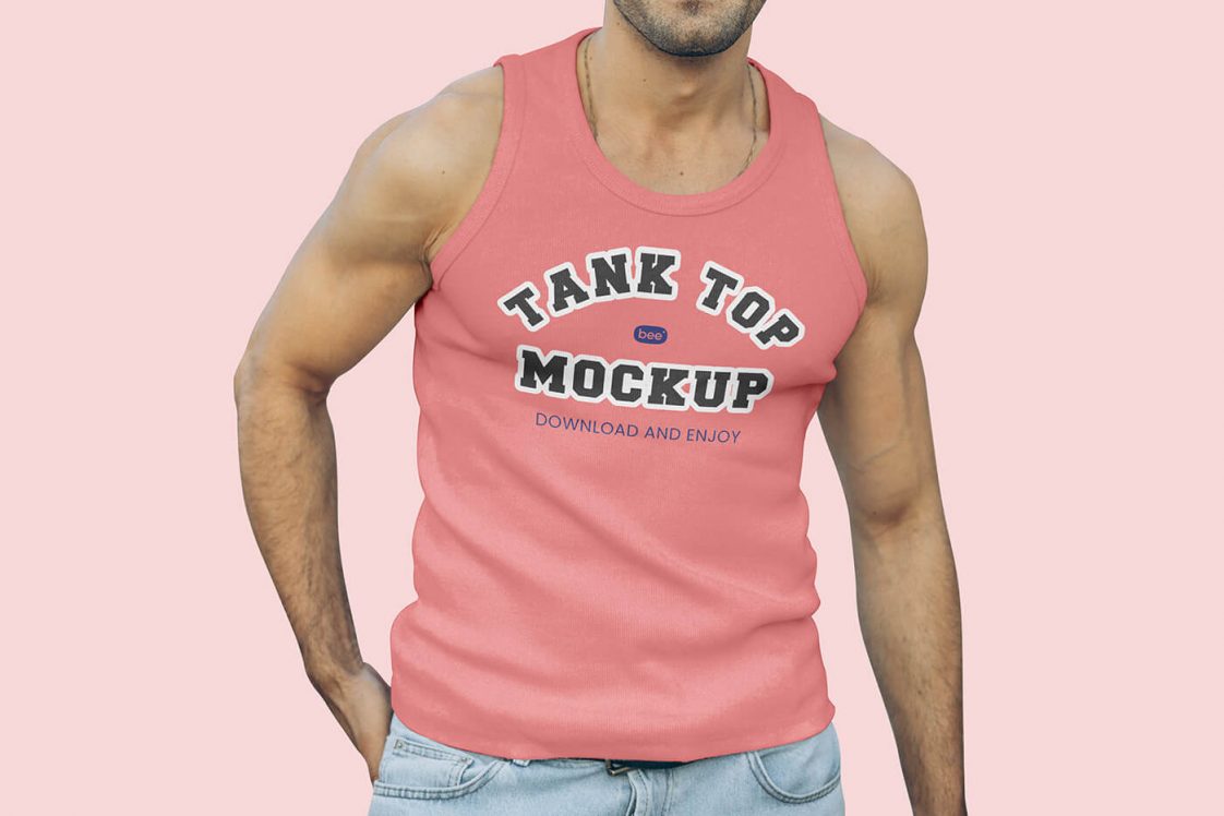 Free Men Tank Top Mockup PSD PsFiles