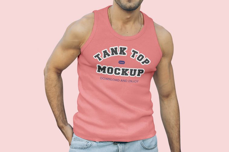 Free Men Tank Top Mockup