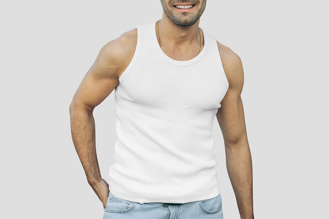 Free Men Tank Top Mockup