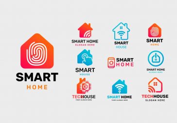 Free Smart Home Logo Set (PSD, AI, EPS, PNG)