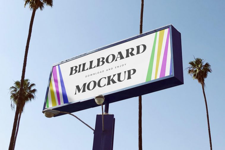 Free Wide Billboard Mockup