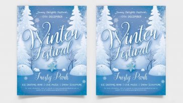 Free Winter Festival Flyer PSD Template
