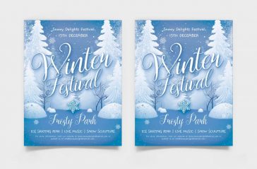 Free Winter Festival Flyer PSD Template