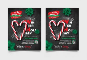 Free Winter Season Festival Flyer PSD Template