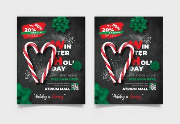 Free Winter Season Festival Flyer PSD Template