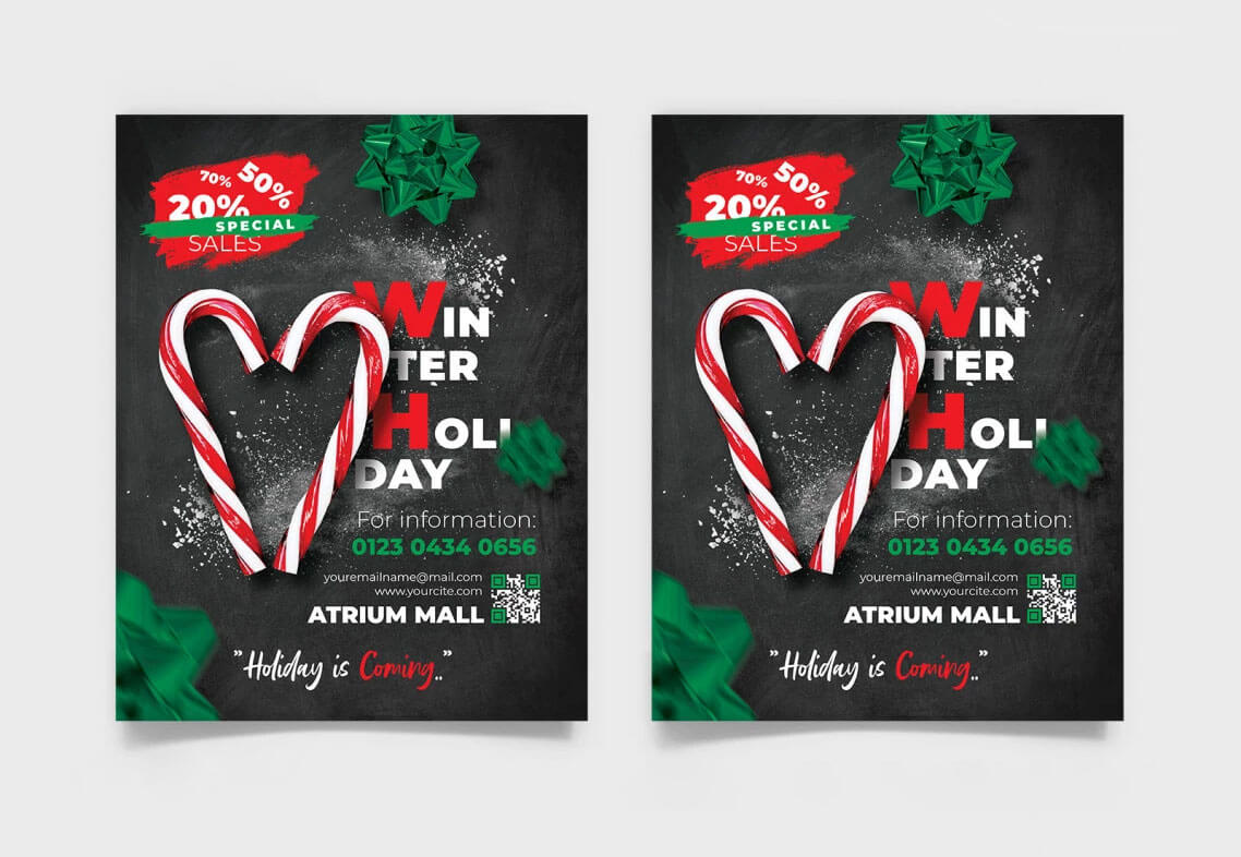 Free Winter Season Festival Flyer PSD Template