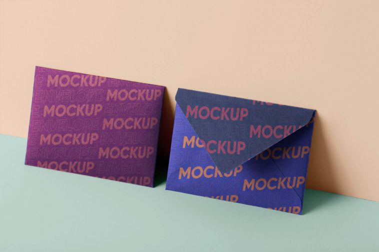 Front & Back Envelope Mockup
