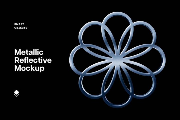 Metallic Reflective Logo Mockup