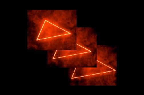 Orange Neon Triangles Effect