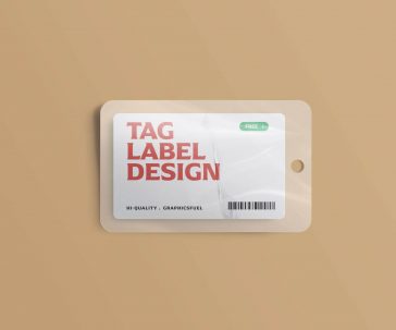 Plastic Tag Card Mockup